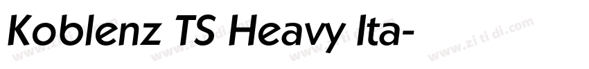 Koblenz TS Heavy Ita字体转换